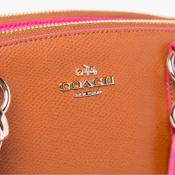 Coach Pebble Leather Kelsey Satchel Purse; excellent condition - Image 6