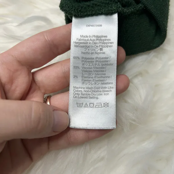 MADEWELL Bralette Womens Size Large Waffle Knit Cozy Comfy Forest Green Casual - Image 5