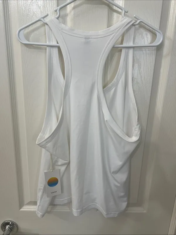 Vuori White Lux  Racerback Tank Top - Image 4