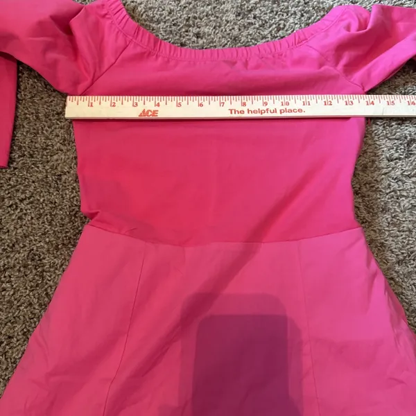 Tuckernuck Marissa Midi Off the Shoulder Dress Women's Sz X Small Pink - Image 6