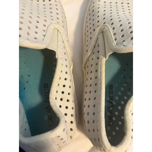 SeaVees‎ Slip On Sneakers Perforated Leather Off White Casual Breathable - Image 5
