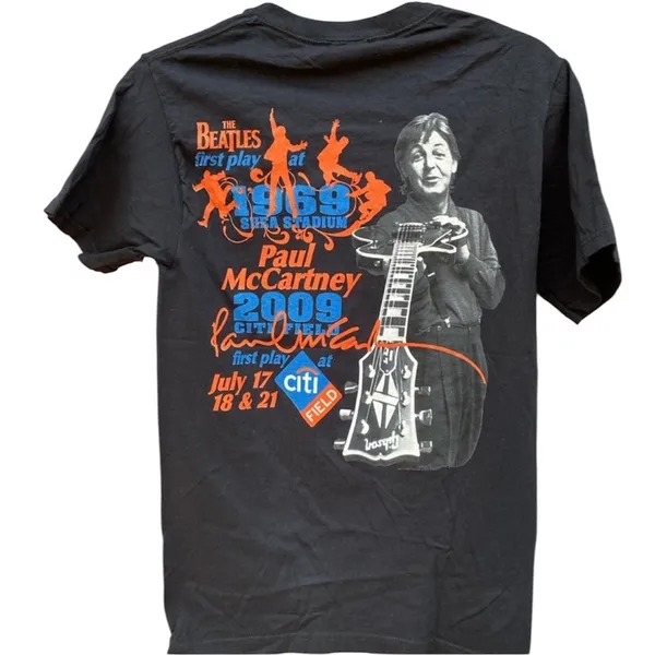 Fruit of the Loom Paul McCartney Live at CitiField 2009 Concert Tee Size Small - Image 3