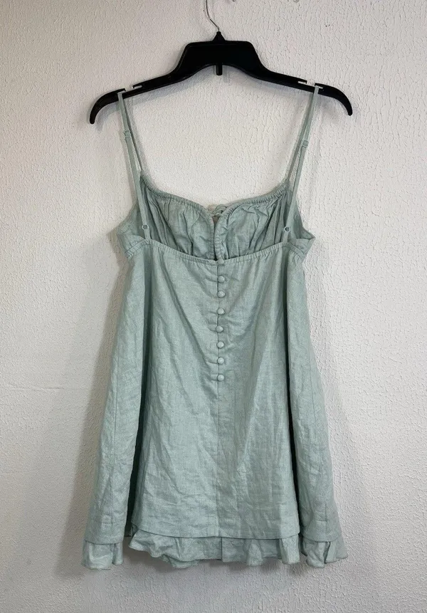 Princess Polly Of Love Mini Dress Sage Size 4 - Image 5