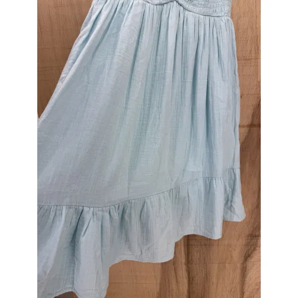 BP Light Blue Gauzey Smocked Cotton Dress Size Large - Image 5