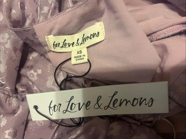For Love and Lemons Fiji Cross Front Mini Dress in Iris size XS - Image 6