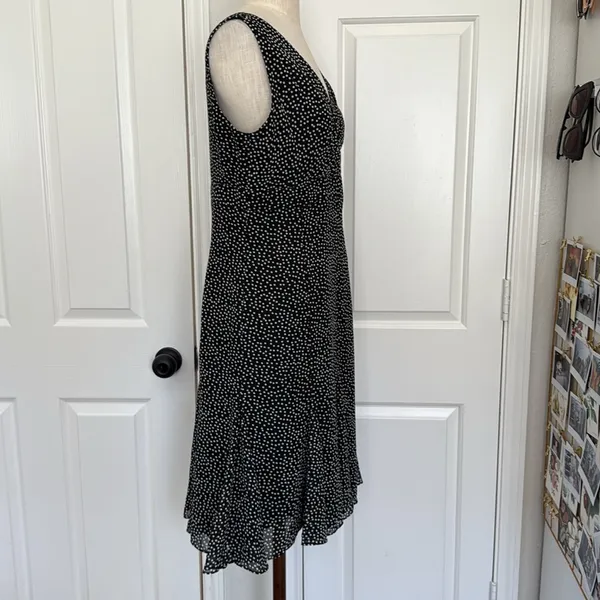 Chaps trumpet hem polka dot sleeveless midi dress - Image 11
