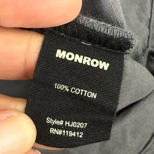 Monrow Womens Gray Button Up Ripstop Shirt‎ Jacket Shacket Utility Chore Size M Size M - Image 5