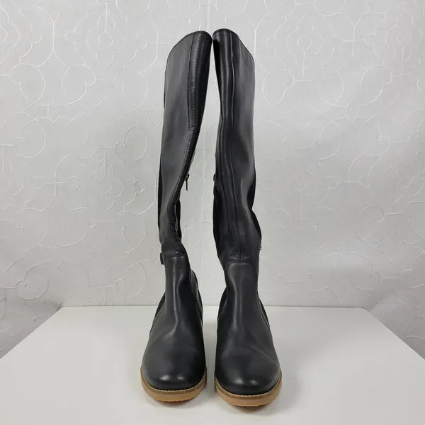 Lucky Brand Timinii Womens Riding Boots Size 10 Black Leather Suede Knee-High - Image 10