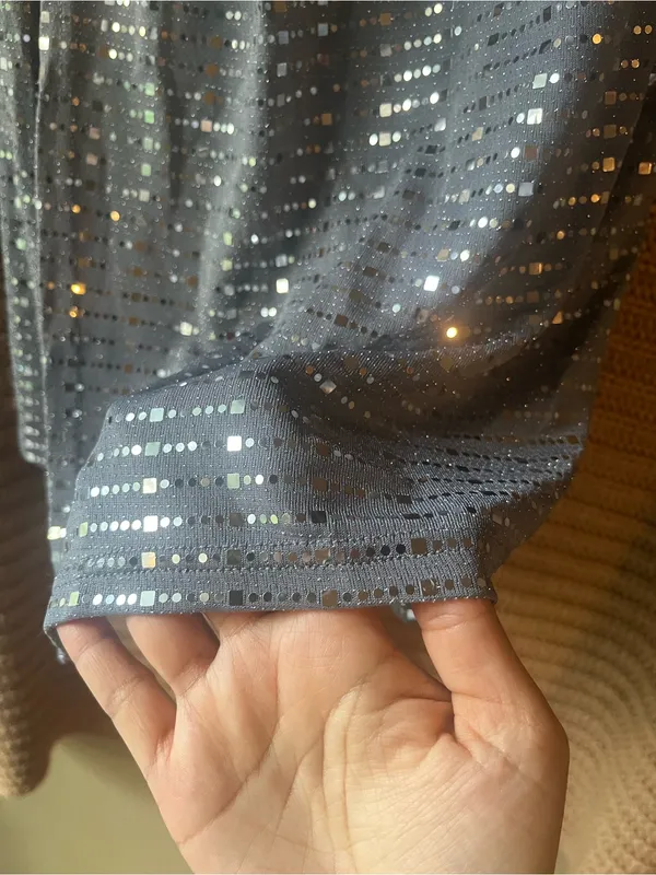 bailey blue Silver Sequin One-Shoulder Cocktail Dress - Image 3