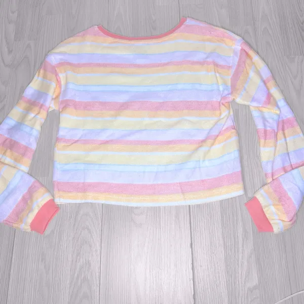 HAUTE HIPPIE Women’s Striped French Terry Long Sleeve Sweatshirt - Image 3