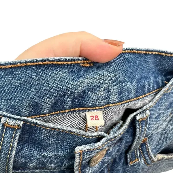 Levi's Deconstructed‎ Mini Skirt Medium Wash Denim Jean Size 28 - Image 9