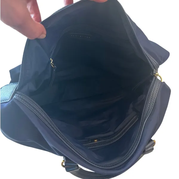 Tory Burch Small Ella Nylon Tote Navy Crossbody Zip Bag‎ - Image 10