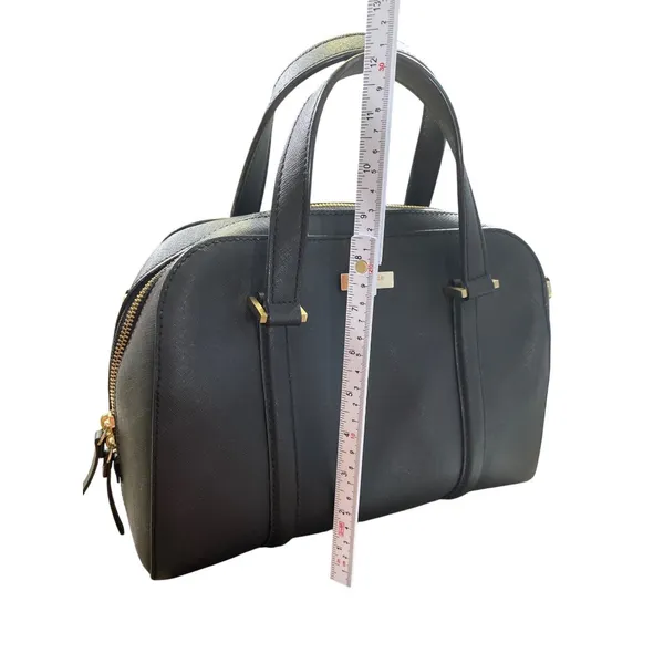 Kate Spade Womens Black Leather Satchel Handbag Medium Size SKU 8673 - Image 4
