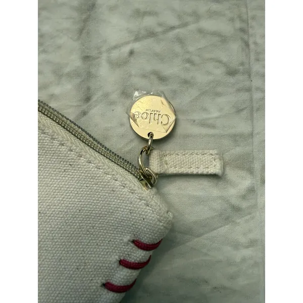 Chloe Parfums Limited‎ Edition 2023 Pouch Pochette Cream Red Stitch - Image 3