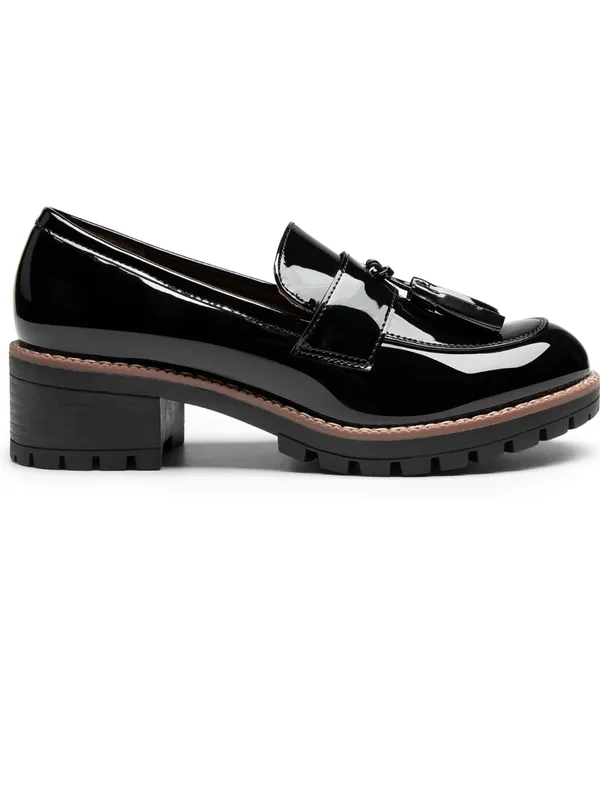 NWOT Classic Black Tassel Loafer Heels - Image 3