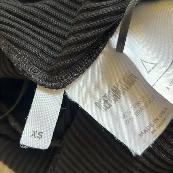 Reformation Ribbed Knit‎ Wide-Leg Jumpsuit Black XS - Image 10