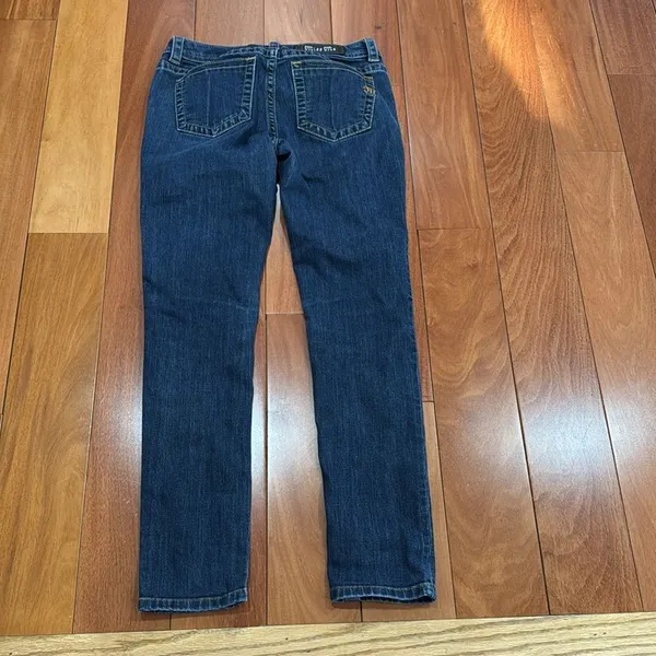 MISS ME Women's Plain Stretch Crop Skinny Zip Ankle‎ Jeans Mid Rise Blue Size 29 - Image 4
