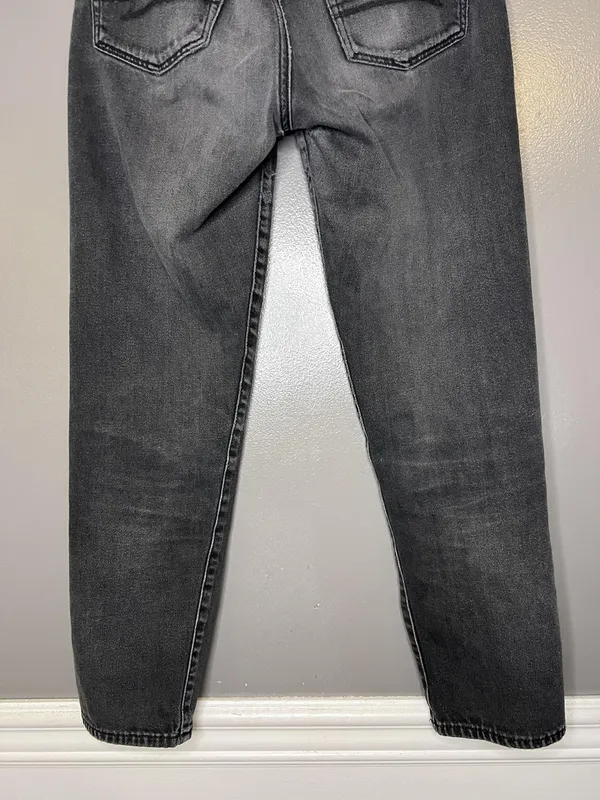 American Eagle Outfitters Boyfriend Jeans Womens 4 Gray High Rise Charcoal Denim - Image 6