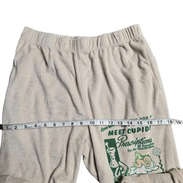 Boys Lie Love‎ Hurts Terry Sweatpants in Sand Size: M - Image 6