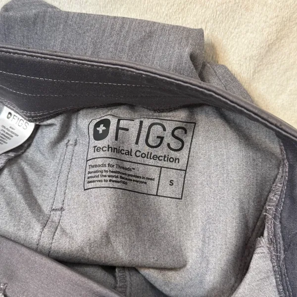 FIGS Womens Zamora Jogger Scrub Pants Size Small Gray PO# 1518 - Image 3