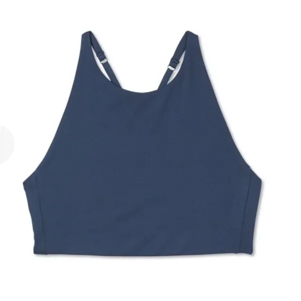 Girlfriend Collective Topanga Criss Cross Sports Bra XL Midnight Blue Adjustable - Image 4