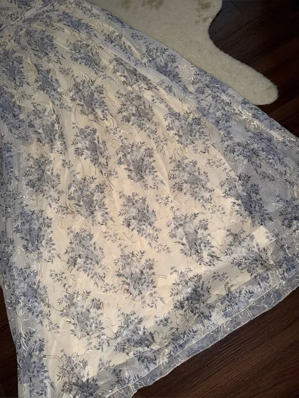 Nwt Baltic born Ardley Maxi Dress | Cream + Blue floral embroidered $148 fall - Image 7
