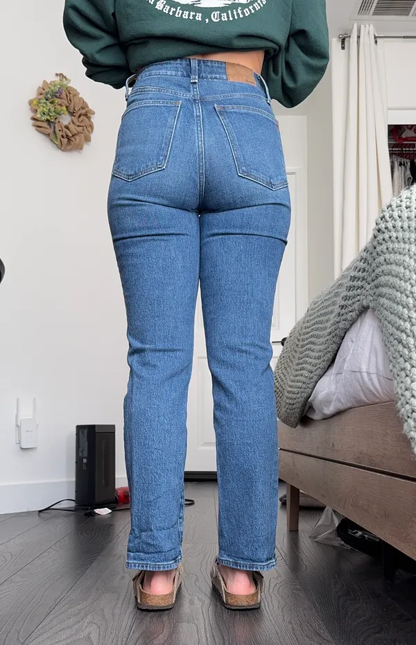 Madewell dark wash curvy perfect straight jeans - Image 5