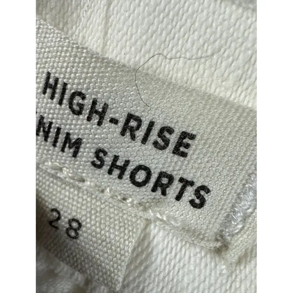 NWOT Madewell High-Rise Denim Shorts in Pure White E8927 - Size‎ 28 OLDSTOCK - Image 6