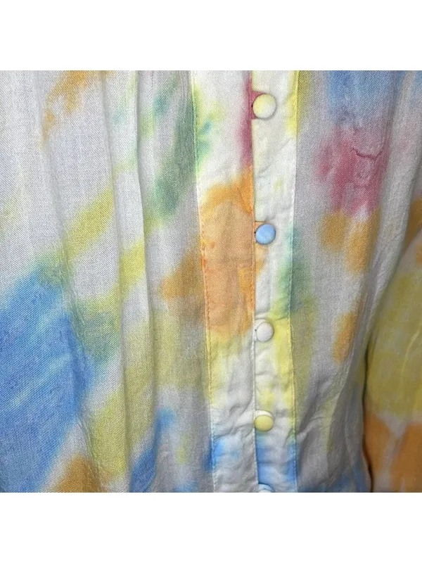 Young Fabulous and Broke tie dye Blouse multi colored M - Image 2