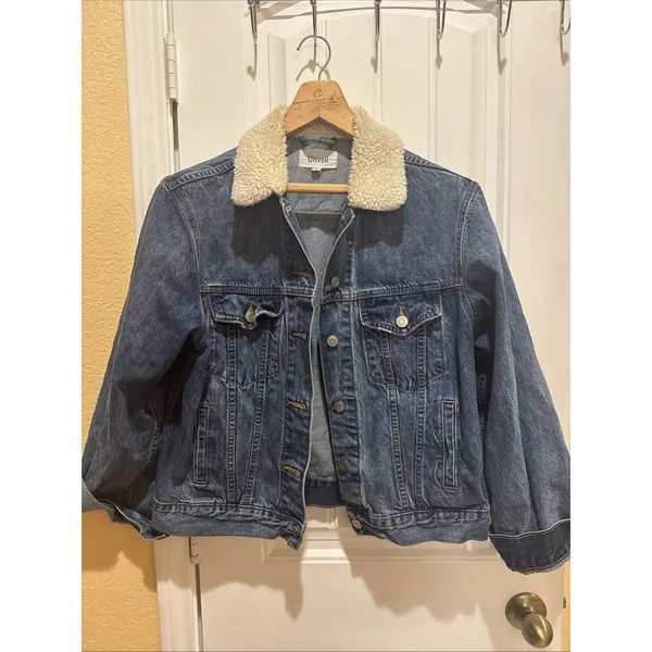 Unveil Denim Jacket Size Women’s Large Blue Jean - Image 3