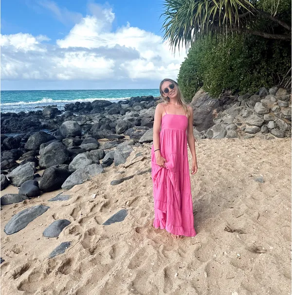 Boho pink flowy dress Size XS - Image 3