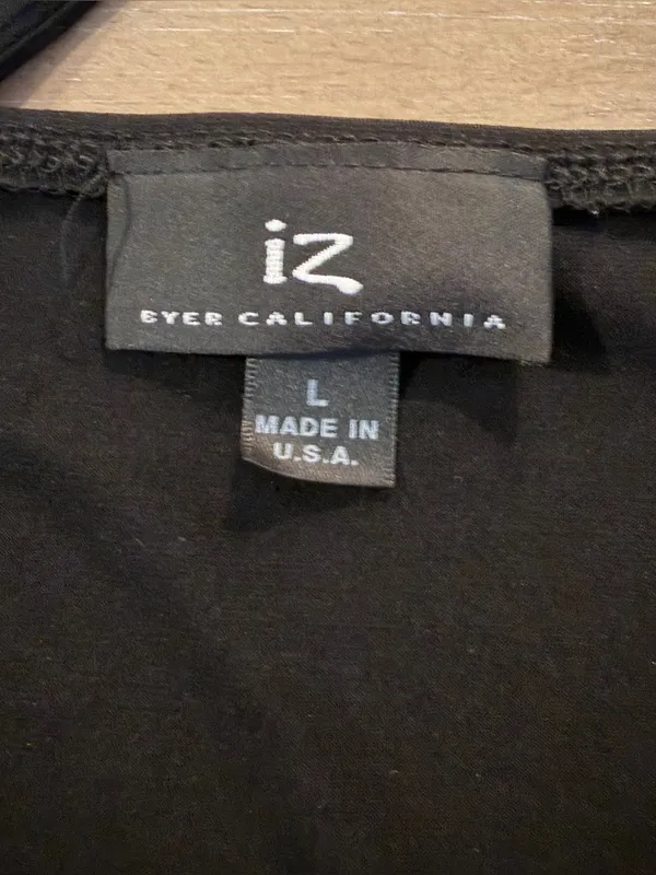 Vintage Y2K IZ Byer California Black Rhinestone Party Tank Top Large USA - Image 5
