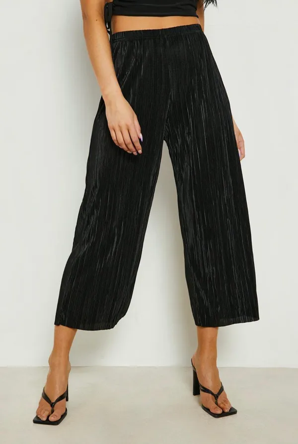 Petite Plisse Wide Leg Pants - Image 4