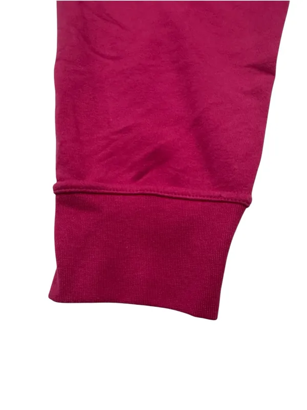Nike Raspberry Pink Fleece Joggers with White Swoosh - Image 7