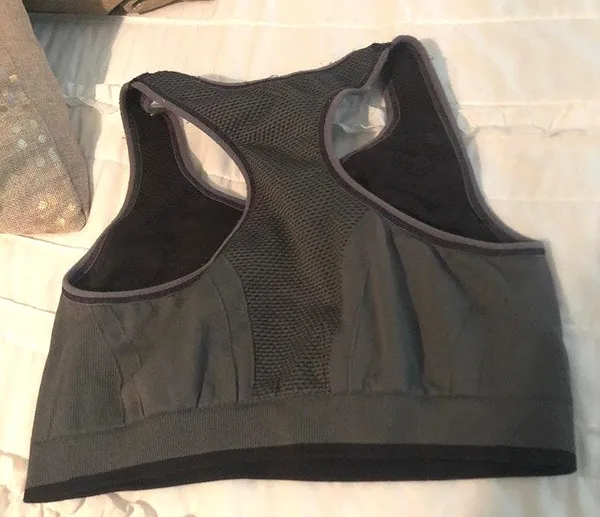 Comfy Grey Sports Bra - Image 2