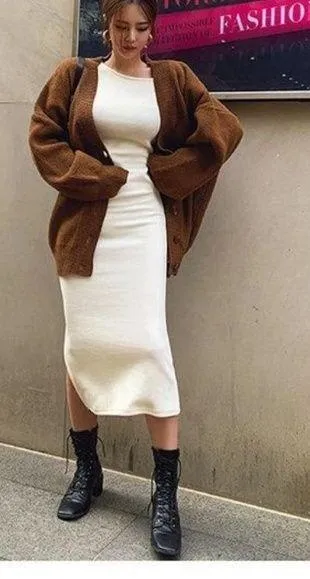 YesStyle LipHop Oversized Cardigan in Grey - Image 3