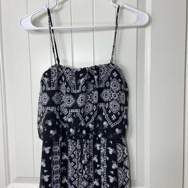 NWOT City Triangles women’s black white‎ sheer lined adjustable pattern dress XS - Image 2