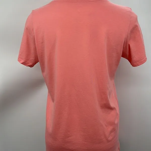 Nike peach short sleeve black swoosh T-shirt medium - Image 5