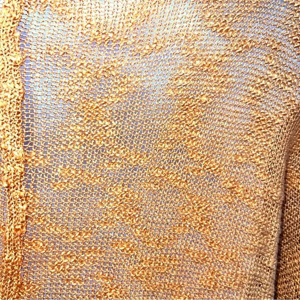 Mittoshop Rust Loose Texture Long Sleeve knit Top/Sweater in Pumpkin-Size L - Image 9