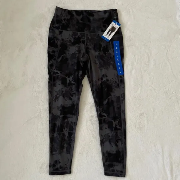 Danskin Ladies High Rise 7/8 Tie Dye Legging with Pockets, Large (12-14) - Image 6