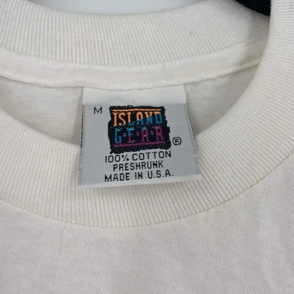 Vintage‎ 80s Hilton Head Single stitch Tropical Fish T-Shirt White Medium - Image 3