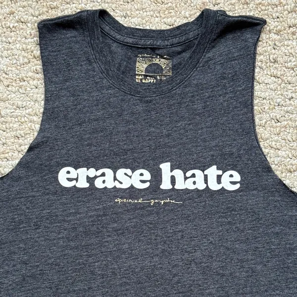 SPIRITUAL GANGSTER Erase Hate Crop Tank Top Size Small - Image 2
