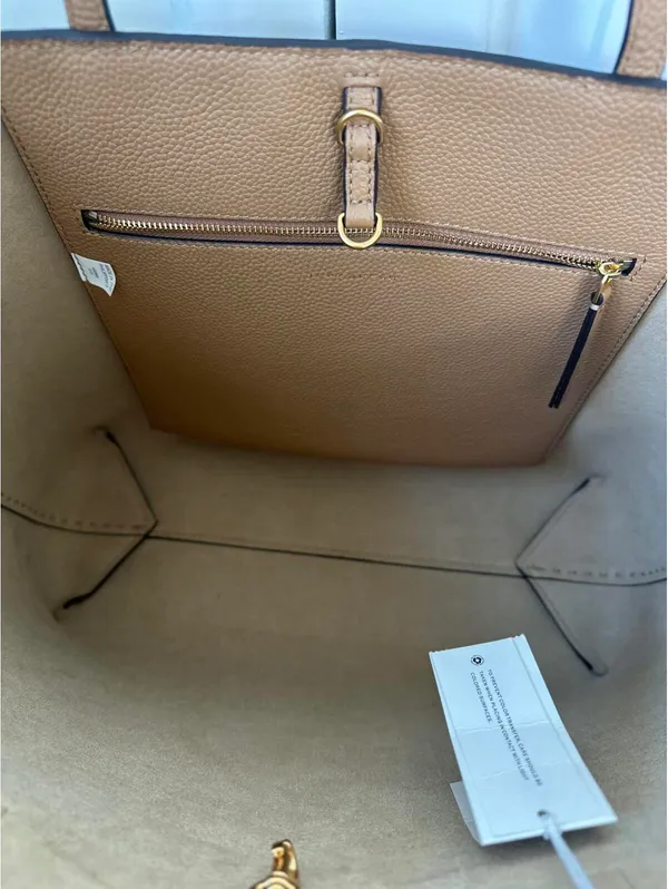 Tory Burch McGraw Leather Tote in Tiramisu Brown NWT - Image 6