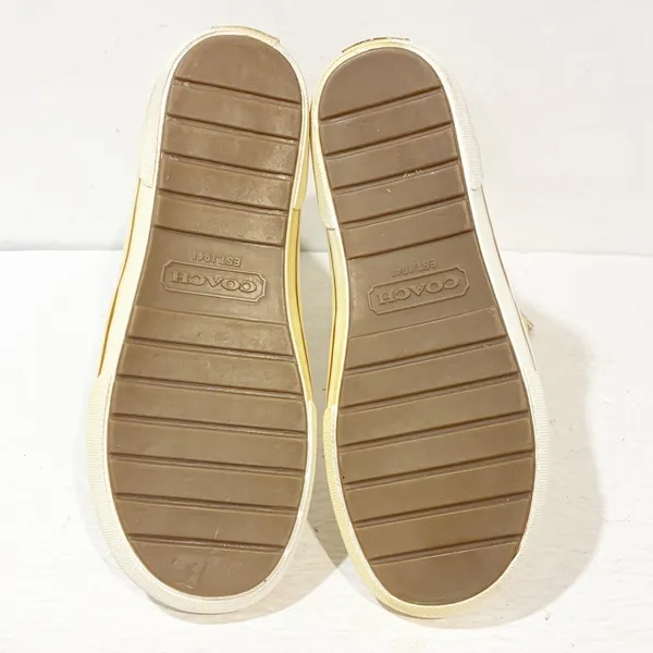 Vintage Coach Ursula Gold Ivory Women’s Waterproof Rain Boots Size 8 - Image 7