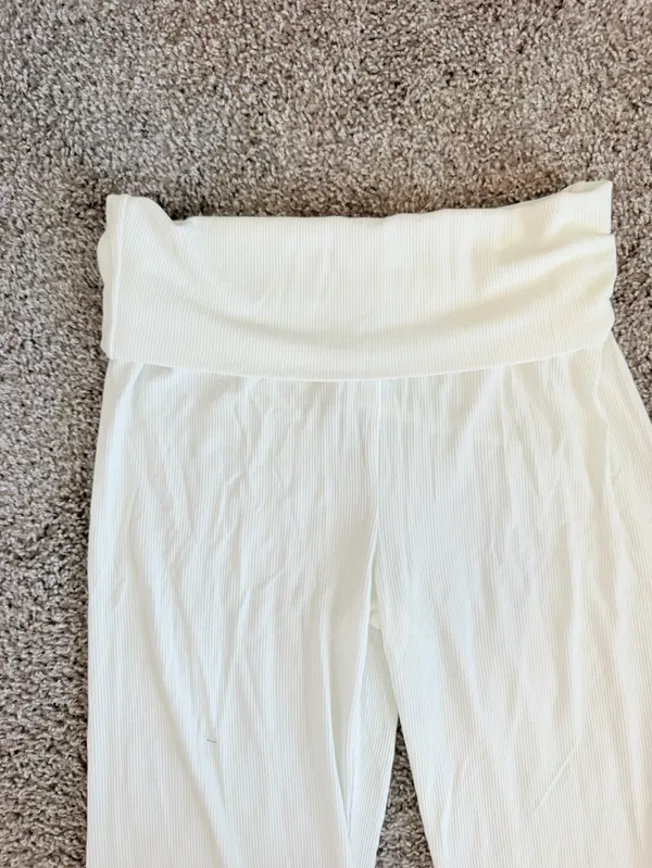 NWT Skims Women's Foldover ribbed Pants Soft Lounge in marble size large - Image 6