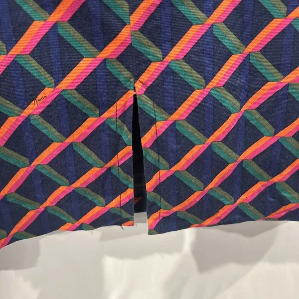 Trina Turk Skirt Womens Size 2 Navy Pink Orange Green Pockets - Image 4
