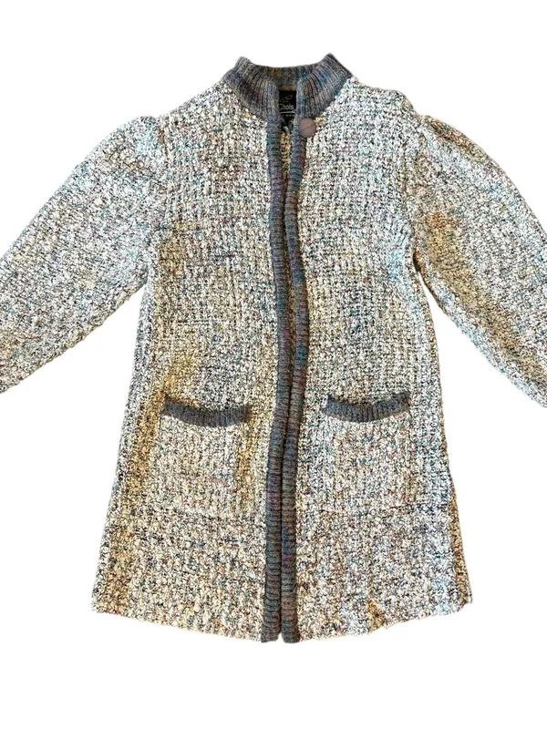Vintage boho long sweater cardigan made in Taiwan - Image 4