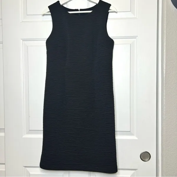 Mario Serrani‎ Sleeveless Black Sheath Dress Small - Image 2