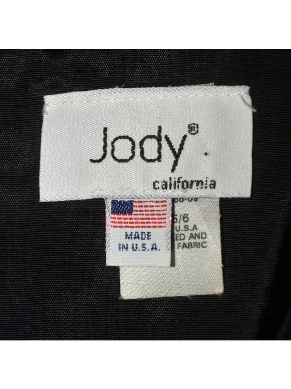 VTG Jody California Black Satin Maxi Skirt 5/6 27" Waist 41" X- Long Made USA - Image 9