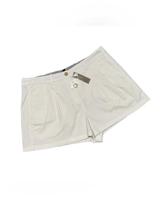 J. Crew Heritage Pleated Shorts Women's 10 Chino White Cotton Casual Preppy NWT - Image 5